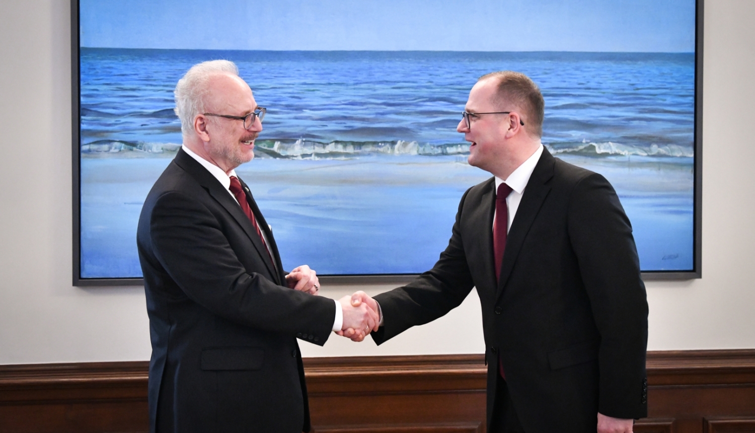 09.02.2023. Valsts prezidents Egils Levits tiekas ar klimata un enerģētikas ministru Raimondu Čudaru. Foto autors: Ilmārs Znotiņš, Valsts prezidenta kanceleja.