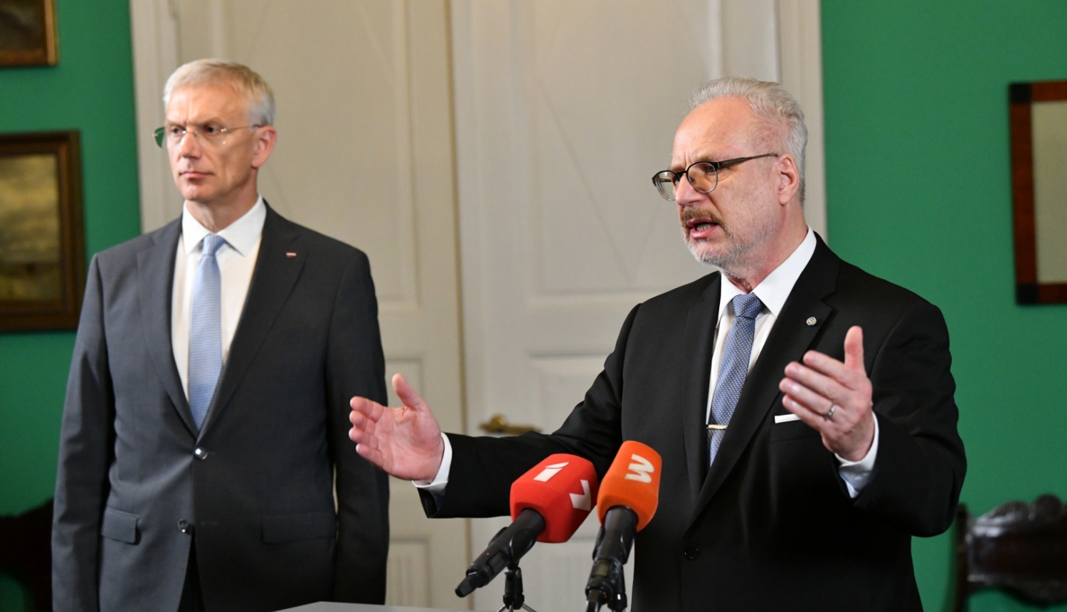 Krišjānis Kariņš un Egils Levits