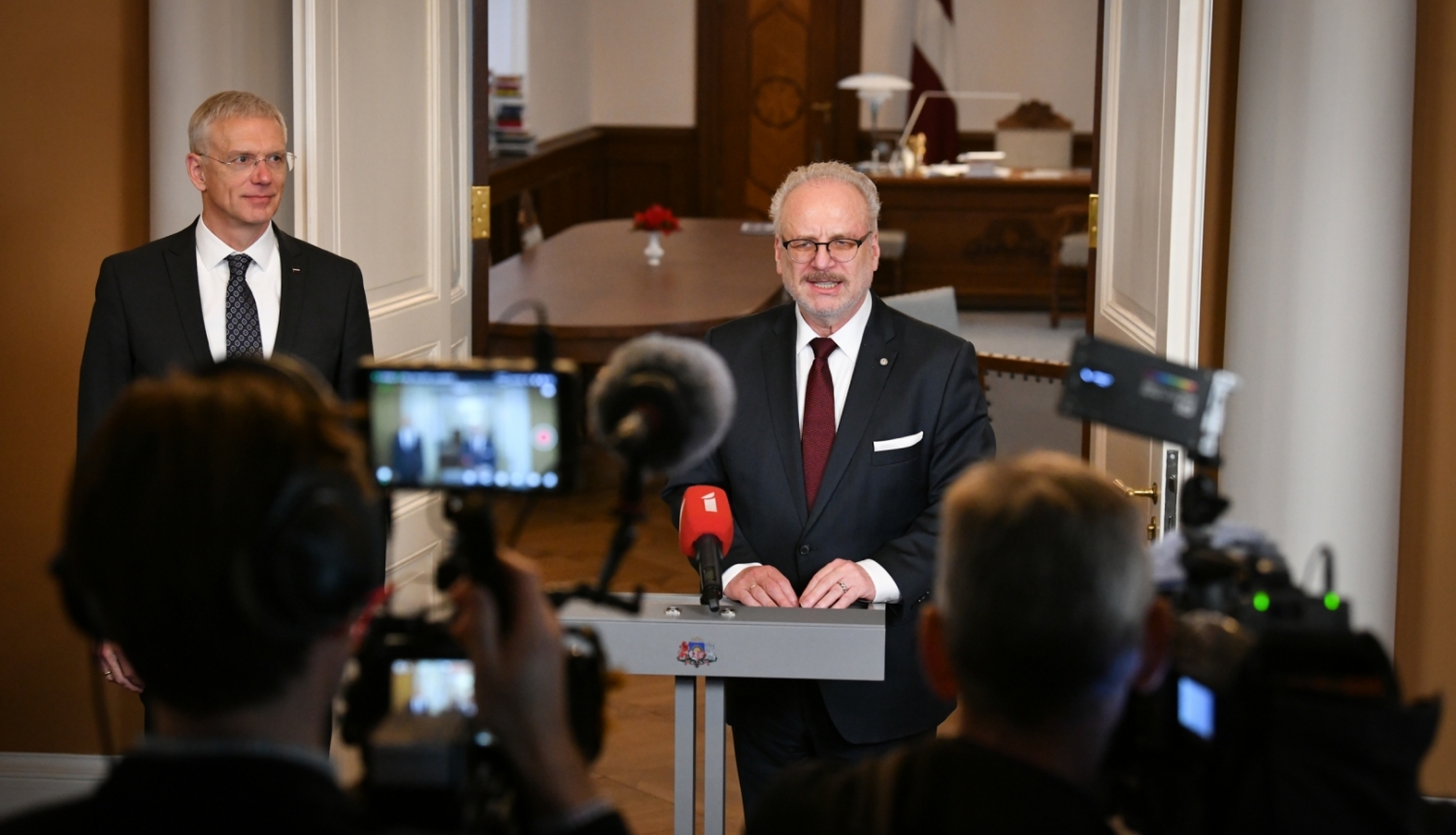 11.01.2023. Valsts prezidenta Egila Levita un Ministru prezidenta Krišjāņa Kariņa preses konference