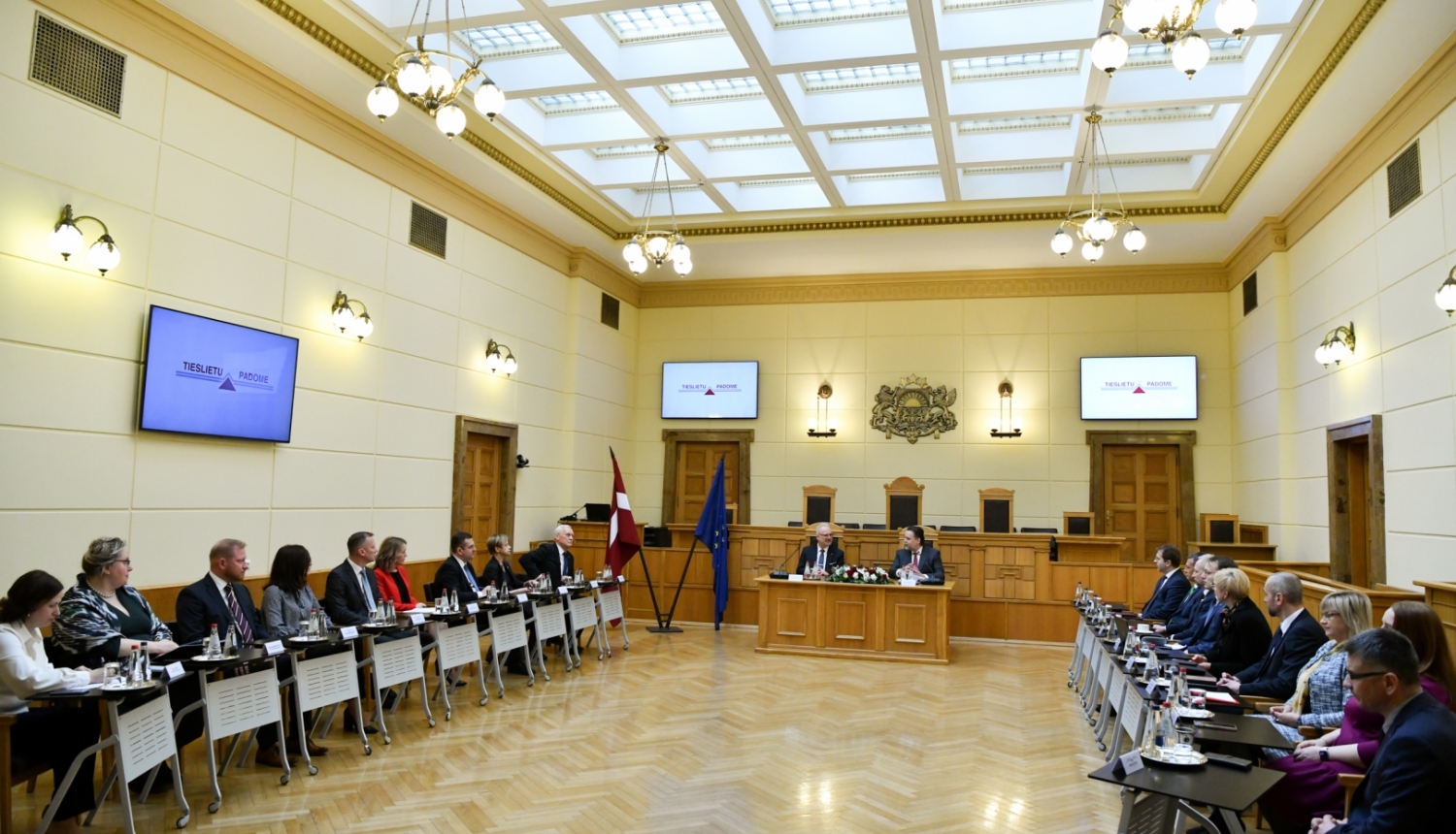 Valsts prezidents Egils Levits piedalās Tieslietu padomes sēdē
