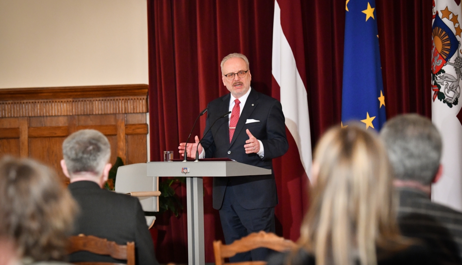 01042022_Valsts prezidents Egils Levits konferencē par vēstures politiku.