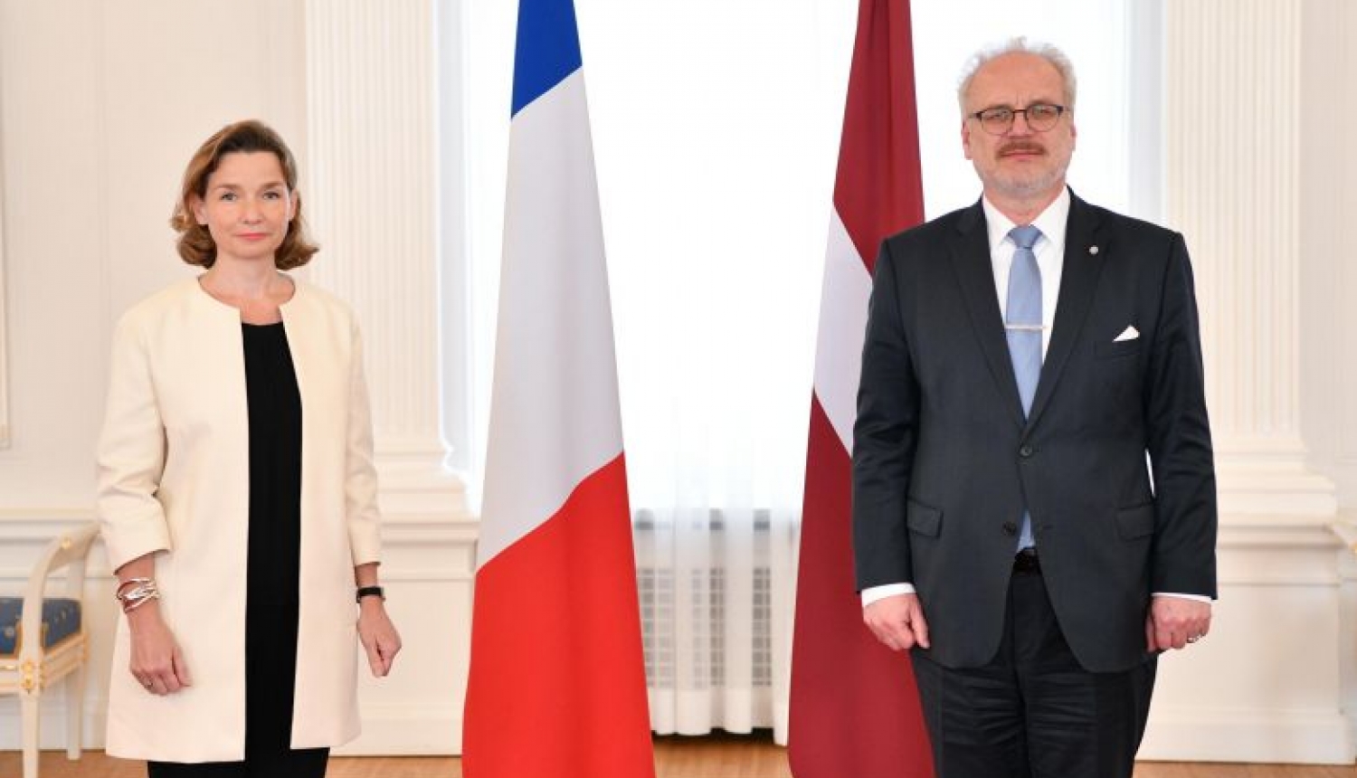 Valsts prezidents akreditē Francijas Republikas vēstnieci Latvijā