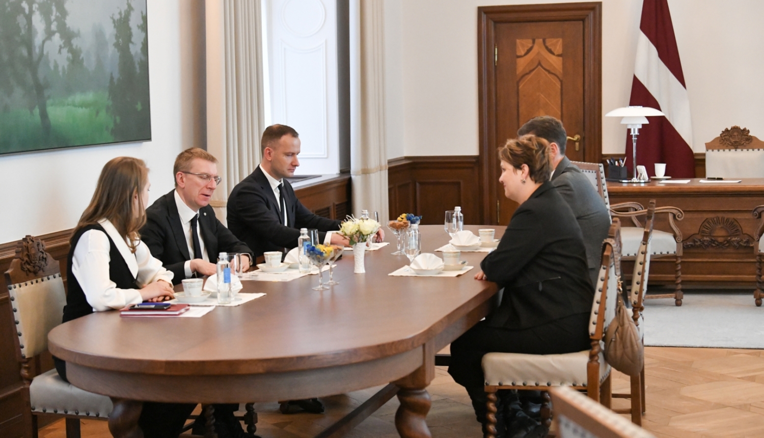 11.01.2024. Valsts prezidenta Edgara Rinkēviča tikšanās ar Ārvalstu investoru padomes Latvijā pārstāvjiem