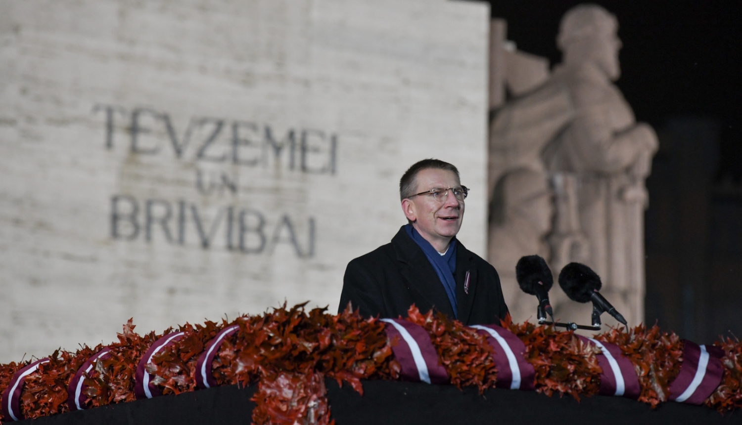 18.11.2023. Valsts prezidenta Edgara Rinkēviča uzruna pie Brīvības pieminekļa