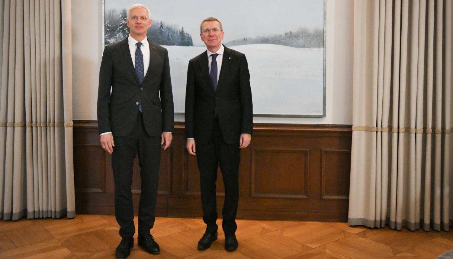 26.10.2023. Valsts prezidenta E. Rinkēviča tikšanās ar ārlietu ministru K. Kariņu