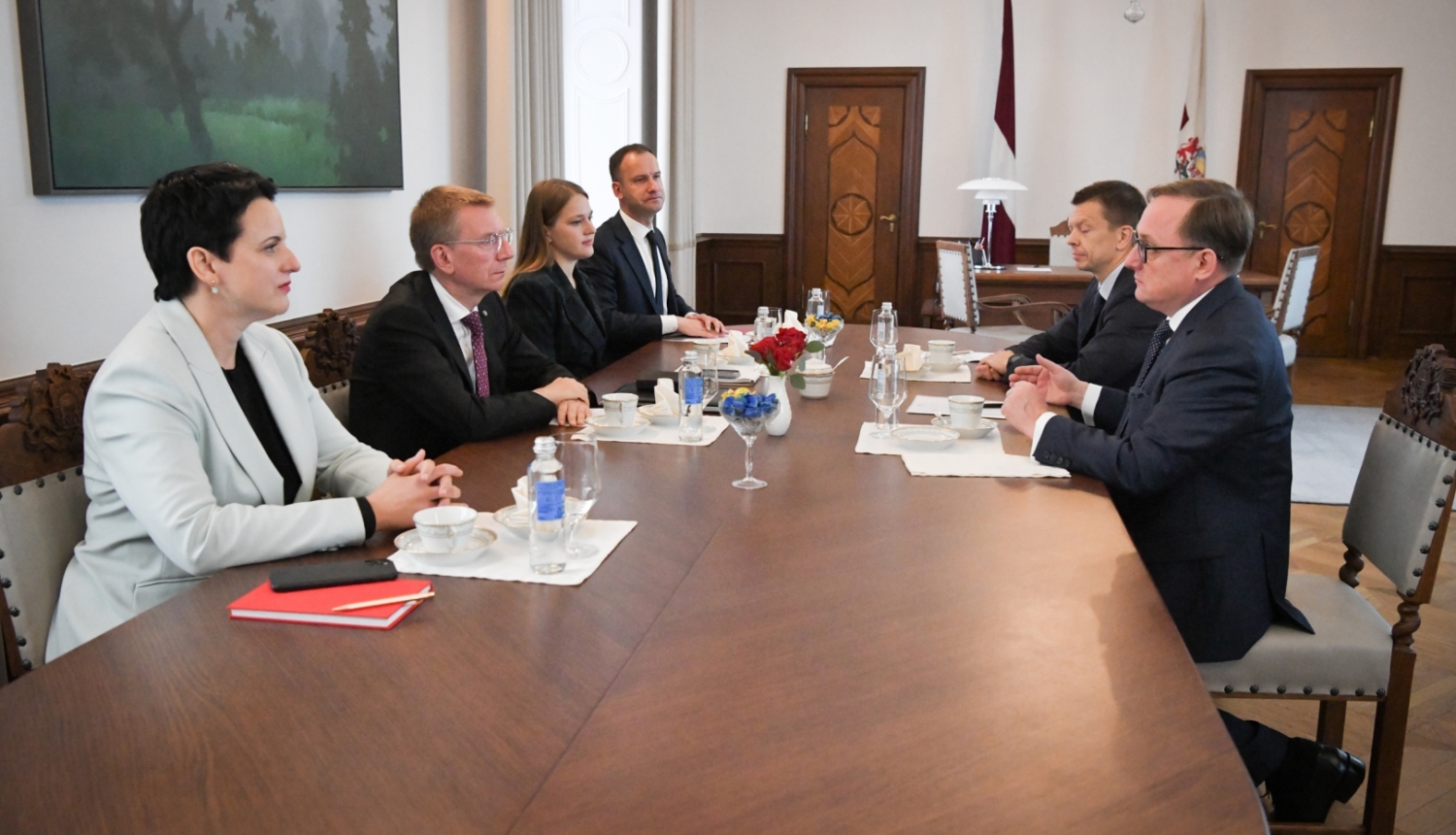 05.09.2023. Valsts prezidenta Edgara Rinkēviča tikšanās ar Latvijas Bankas prezidentu Mārtiņu Kazāku