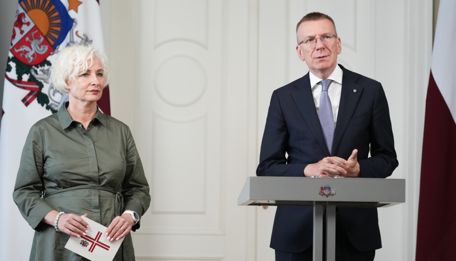 04.06.2024. Valsts prezidenta Edgara Rinkēviča tikšanās ar Saeimas priekšsēdētāju Daigu Mieriņu