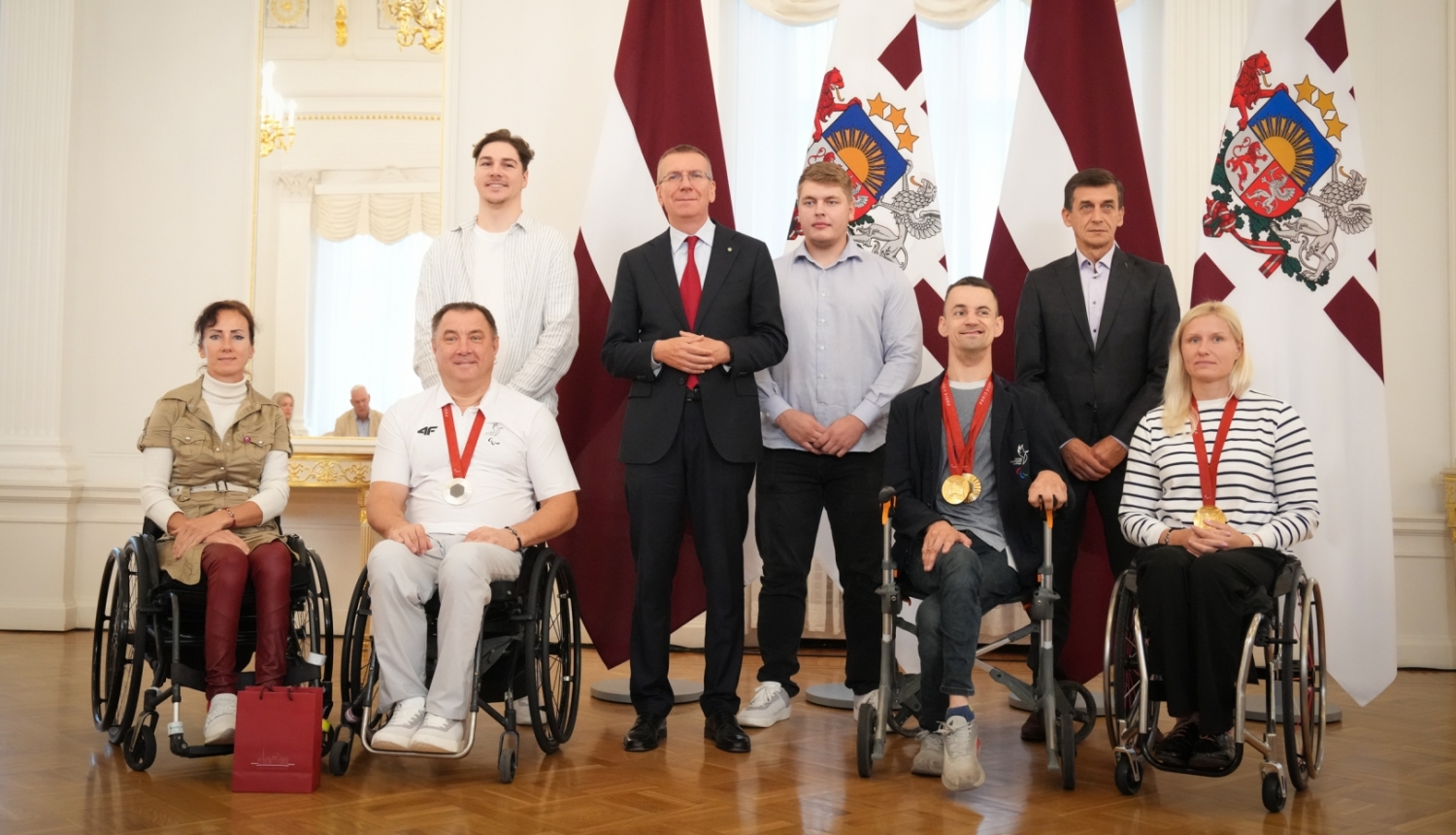 13.09.2024. Parīzes paraolimpisko spēļu sportistu sveikšana Rīgas pilī