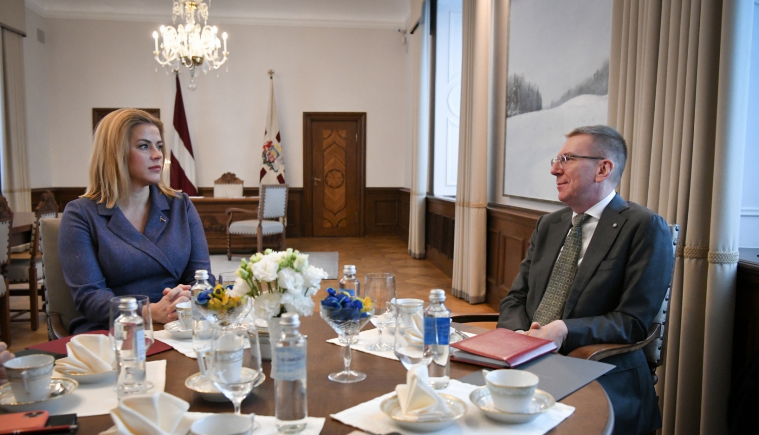 21.03.2024. Valsts prezidenta Edgara Rinkēviča tikšanās ar Ministru prezidenti Eviku Siliņu
