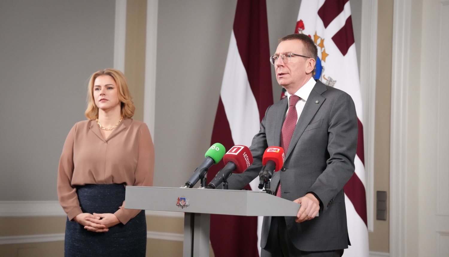 20.11.2024. Valsts prezidenta E.Rinkēviča un Ministru prezidentes E.Siliņas preses konference