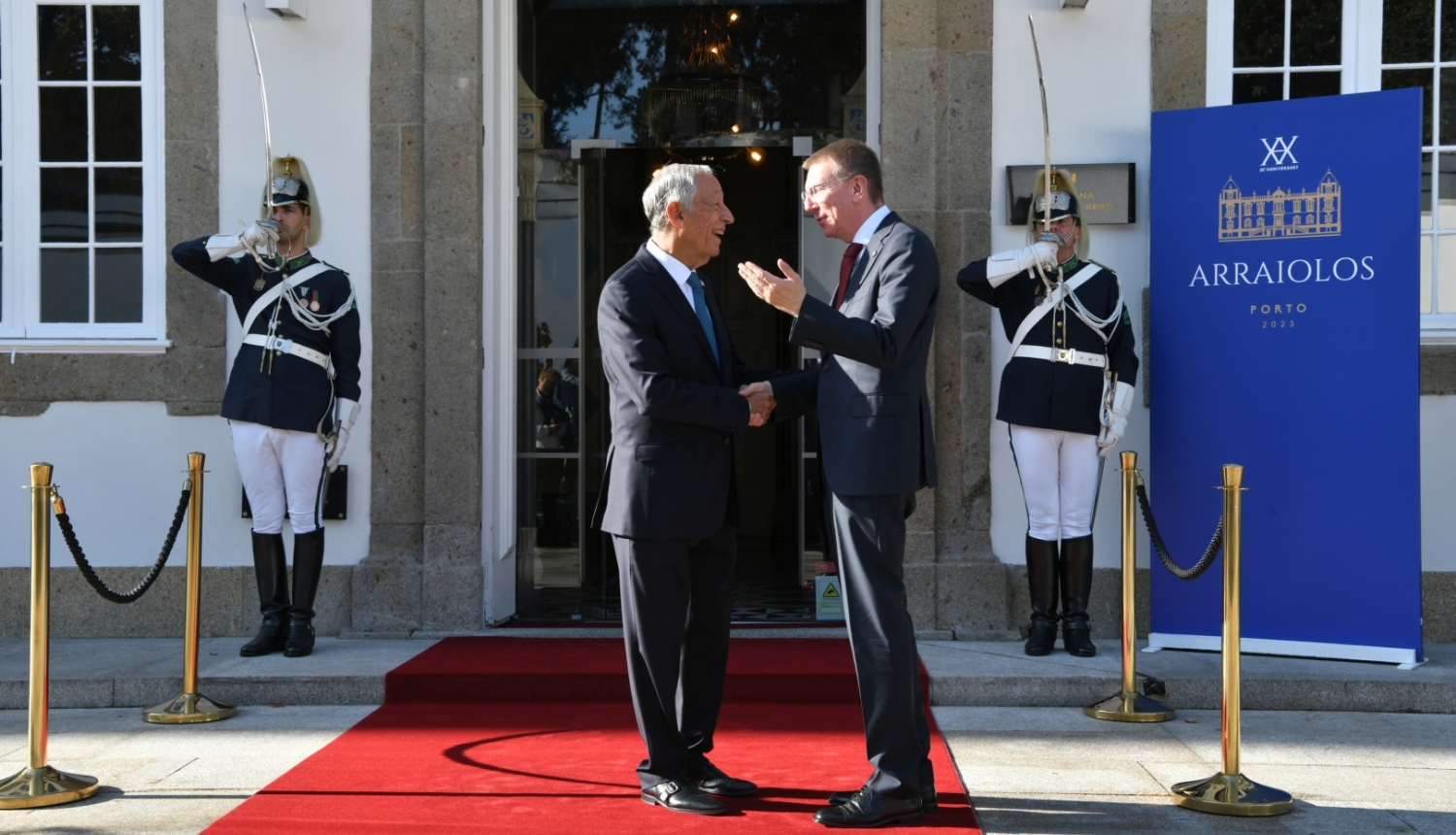 06.10.2023. Valsts prezidenta Edgara Rinkēviča dalība Arajološas grupas sanāksmē Portugālē