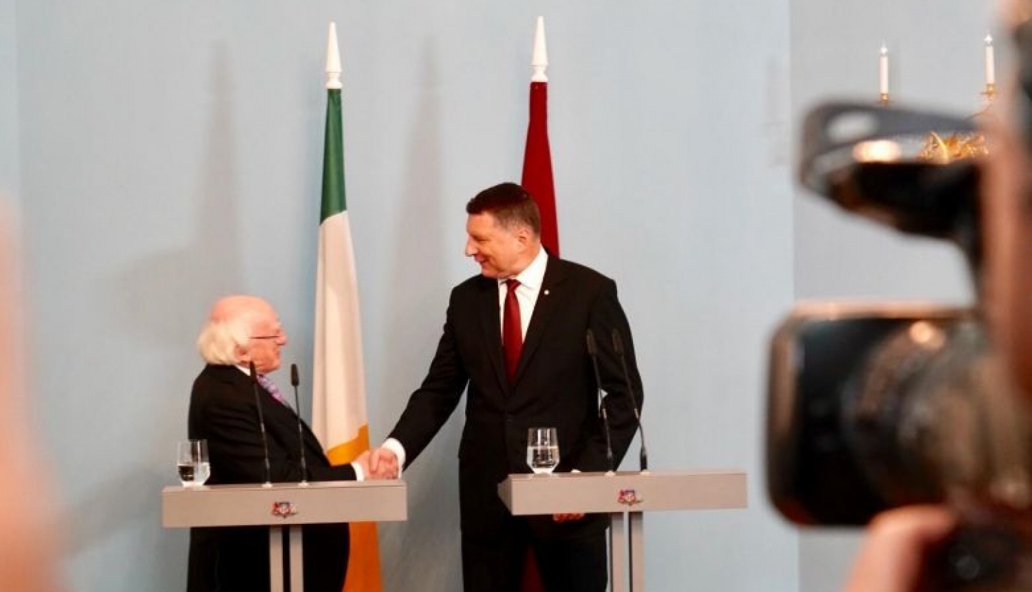 Valsts prezidenta Raimonda Vējoņa paziņojums presei pēc tikšanās ar Īrijas prezidentu Maiklu Higinsu