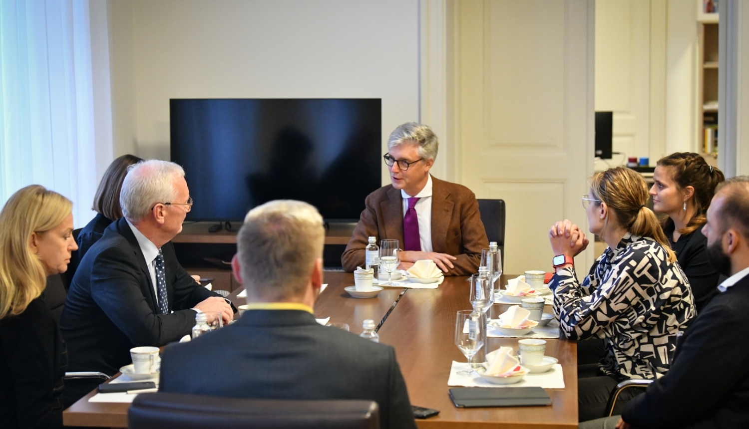 Valsts prezidenta kancelejas vadītājs Andris Teikmanis tiekas ar Vācijas Bundestāga deputātiem