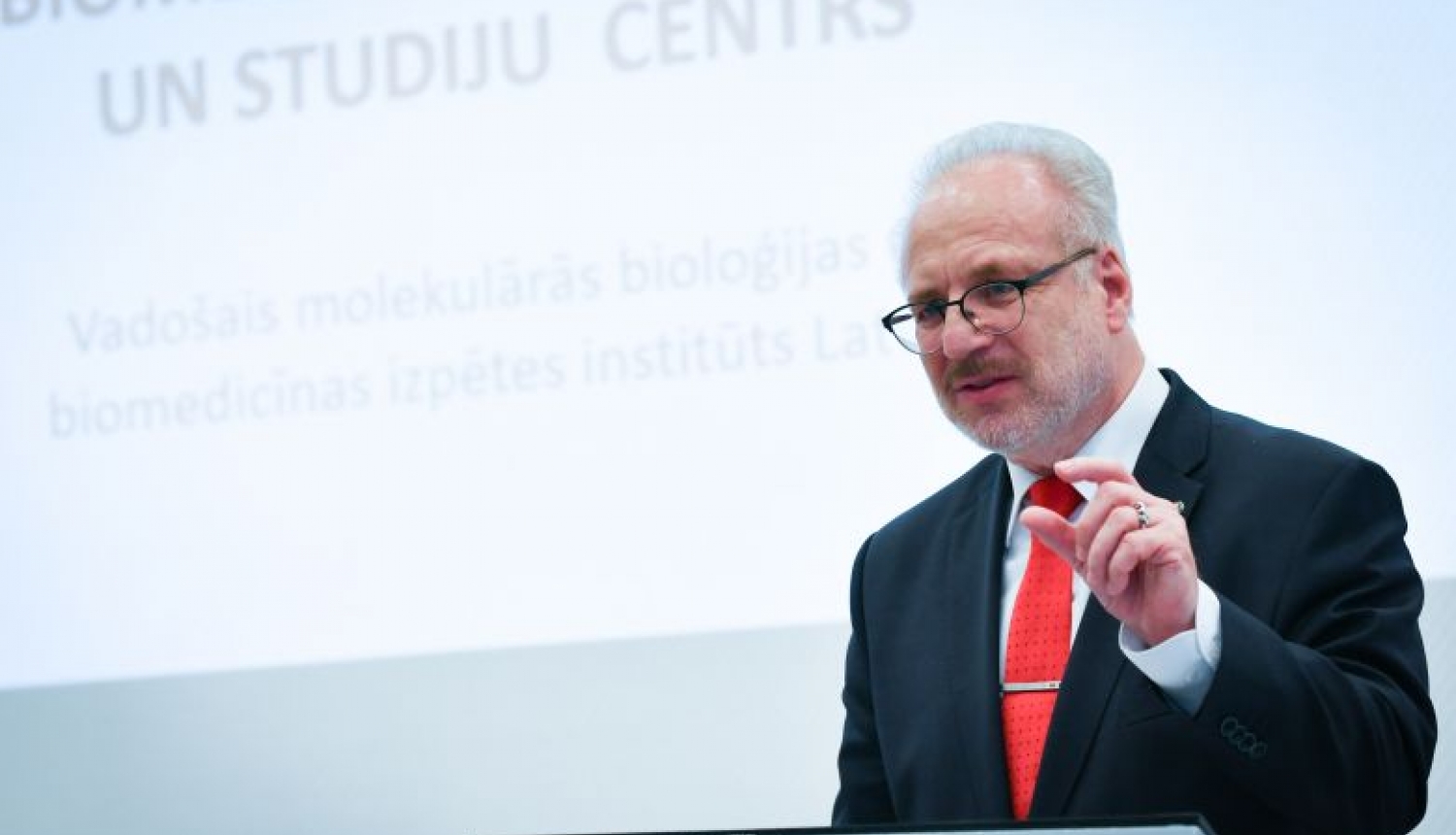 Valsts prezidenta Egila Levita uzruna Latvijas Biomedicīnas pētījumu un studiju centrā